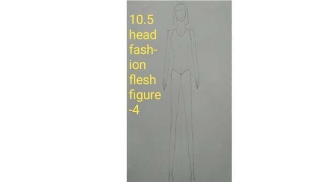 'fashion designing /fashion illustration/10.5 head fashion flesh figure(Croquis) drawing -4#shorts'