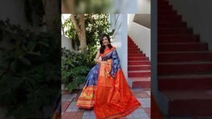 'Beautiful Linen Printed Cotton Sari with Blouse pc'