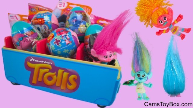 'Dreamworks Trolls Surprise Plastic Easter Eggs Blind Bags Light Up Fashion Tags Chupa Chups Lollipop'