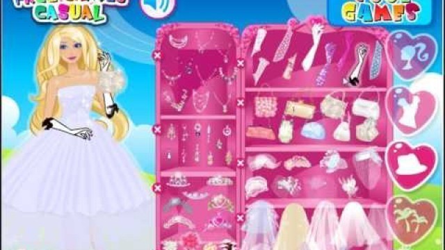 'Barbie perfect bride  dress up game'