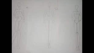'Fashion Illustration 10//Basic Croquis// Same structure 3 poses'