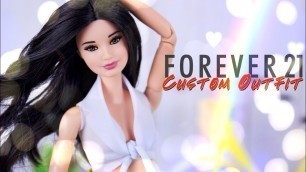 'DIY - How to Make: FOREVER 21 Inspired Doll Fashion | High Waisted Pants | No Sew Top & More'