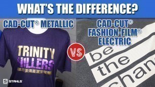 'The Difference Between HTVs: CAD-CUT® Metallic vs CAD-CUT® Fashion-FILM® Electric'