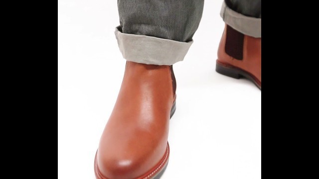 'Barbour FARSLEY Mens Leather Chelsea Boots Mahogany | Shuperb™'