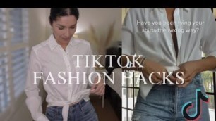 'TRYING TIKTOK FASHION HACKS | CLOTHING HACKS |The Allure Edition'