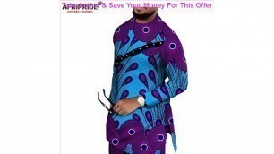 Slide African Clothing for Men Dashiki Printed Coats Jacket and Pants 2 Piece Outfits Plus Size Out