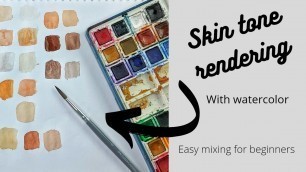 'how to color skin tone with watercolor | for beginners | #fashion illustration #skin rendering #art'