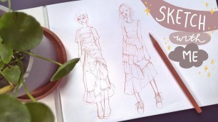 'How to draw Fashion Sketch | Quick  Sketch • Fashion Illustration Sketch drawing'