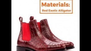 'Chelsea Boot American alligator skin| Gidi Sole'