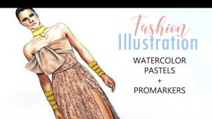 'Fashion illustration - Promarker Winsor & Newton'