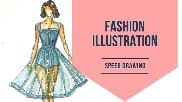 'How to Draw Fashion Illustrations | SPEED DRAWING | Easy Tutorial for Beginners|Watercolor | Benan |'