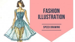 'How to Draw Fashion Illustrations | SPEED DRAWING | Easy Tutorial for Beginners|Watercolor | Benan |'