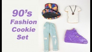 '90s fashion inspired decorated Cookie set'