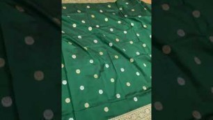 '1.AJ01-W Pure banarasi katan silk handloom sari #diwali #designersaree #banarasisaree #handloom'