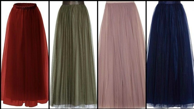 'Solid colour Tulle skirt long women Tutu skirt Maxi princess 2021 new chiffon skirts 2021'
