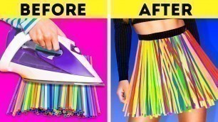 'DIY RECYCLING PROJECTS || COLORFUL STRAW, PLASTIC AND CLOTHES HACKS'