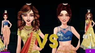 'Indian style fashion show game 3D level complete #game #short'