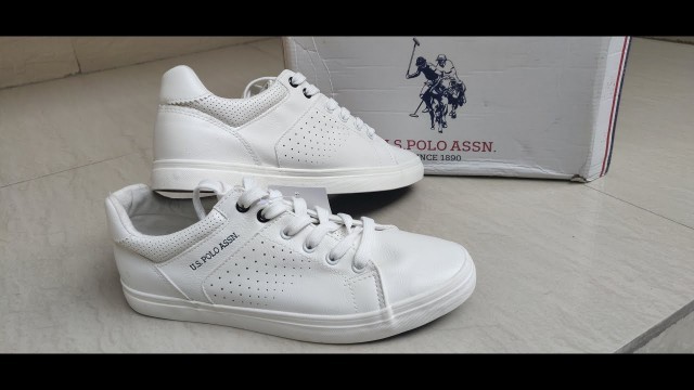 'U S Polo Assn white Sneakers Unboxing'