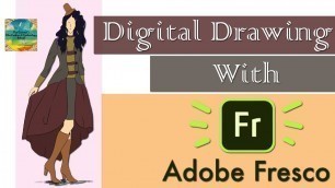 'Digital Fashion illustration with Adobe Fresco | Fashion Design | Art & Painting with iPad Pro'
