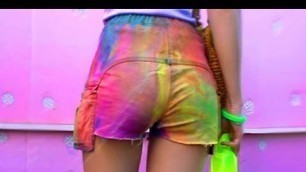 'MW Мода 2013 Рваные Омбре Шорты DIY Fashion SWAG Cut-Off Bleached Shorts'