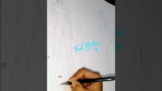 'Fleshing of S-Pose || Female Croquis || Fashion illustration'