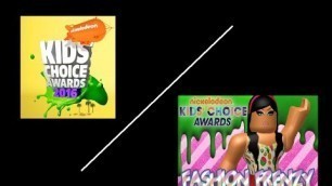'Nickelodeon Kids Choice Awards 2017 / 2016 ROBLOX Fashion Frenzy'