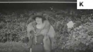 '1920s Surreal Fur Stole Advert, Fashion, UK, Rare Archive Footage'