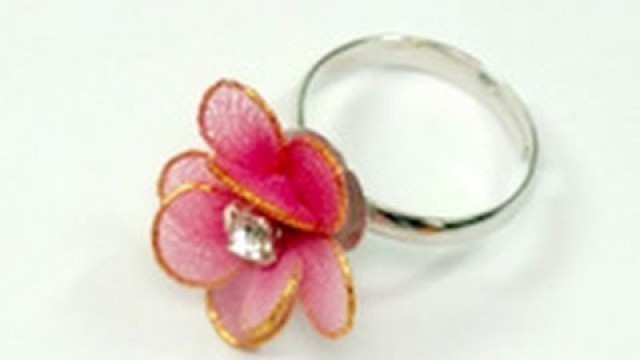 'DIY - How to Make Nylon Flower Fashion Ring'