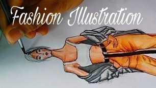 'Fashion illustration by using watercolor'