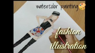 '#fashionillustration #watercolorpainting  Fashion illustration ||watercolor painting ||'