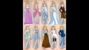 'Cinderella in the fashion from 1900s to 1990s'