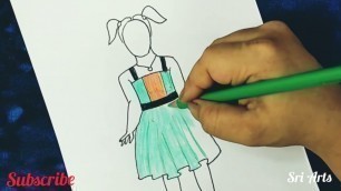 'Summer wear|Children Fashion Illustration | Fashion Sketching | Fashion designing'