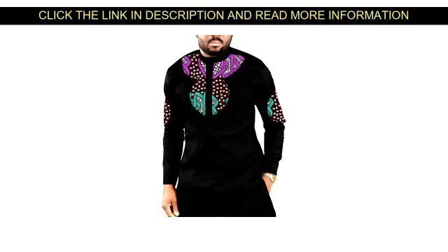 ☀️ Promo African print long shirts men's fashion patchwork slim fit dashiki clothes custom made Afr