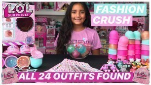 'LOL Surprise Fashion Crush Full Collection All 24 Outfits Found'