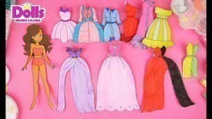 '10 DRESSES FOR PAPER DOLLS HOW TO DRAW FOR GIRLS GLITTER PAINTING'