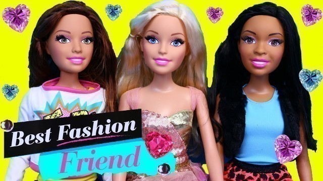 'Barbie Fashion Show With Giant Dress Up Dolls Kids Toys'