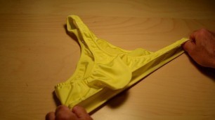 'Swimwear for Men - Yellow Extreme Pouch Swim V Cut'