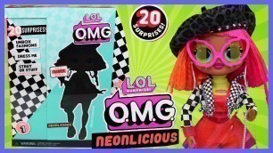'Распаковка Куклы #ЛОЛ Сюрприз ОМГ NEONLICIOUS LOL Surprise O.M.G. Fashion Doll Series 1 ОБЗОР'