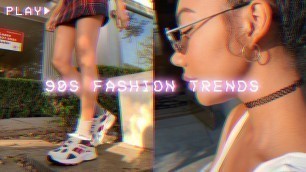 HOW TO STYLE 90s TRENDS / dad sneakers, plaid skirts, chokers, etc!