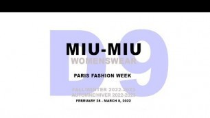 'Miu Miu Fall/Winter 2022-23 Women\'s RTW collection - Fashion Show PFW22 Paris | DNMAG'