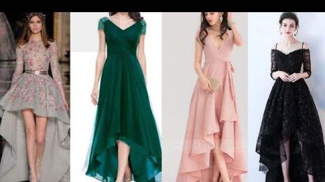 'Top 30 high low prom dresses with sleeves| High low prom dresses design'