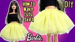 'DIY - How to Make Barbie Doll Tutu Skirt - Doll Clothes Tutorial - Making Kids Toys'
