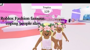 'Roblox: COPYING PEOPLES OUTFITS IN FASHION FAMOUS | lol |'