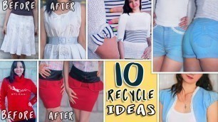 '10 AWESOME SUMMER DIY CLOTHES RECYCLE IDEAS ~ New Life Your Old Clothes TRENDY 2020'