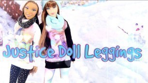 'DIY - How to Make:  JUSTICE Inspired Doll Leggings - FASHION - Handmade - Doll - Crafts'