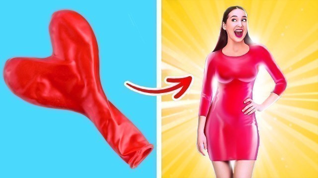 'BRILLIANT BEAUTY HACKS FOR GIRLS! || Funny Clothing DIYs by 123 Go! GOLD'