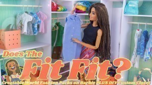 'Does the Fit Fit? Creatable World Fashion Packs on Barbie PLUS DIY Custom Closet'