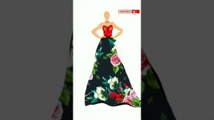 'beautiful gown fashion illustration|fashion designer#shorts#youtubeshorts#fashionstyle#trending#draw'