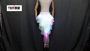 'Fashion Dance LED Tutu Skirt Up Neon Fancy Rainbow Mini Tutu Fancy Costume Adult light Skirt'
