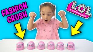 'LOL SURPRISE FASHION CRUSH SERIES 4 | REAL LIFE LOL DOLL OUTFITS IN JELLY SLIME'